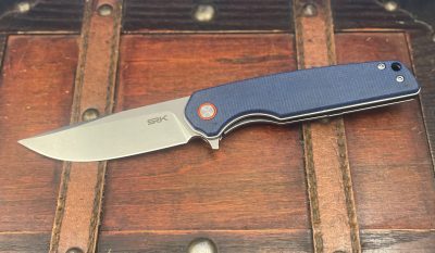 SRK EDC pocket knife blade detail